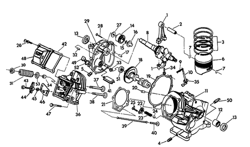 Gn-190 Engine No. 89365 Diagram and Parts List for 9617-1  Briggs and Stratton Pressure Washer